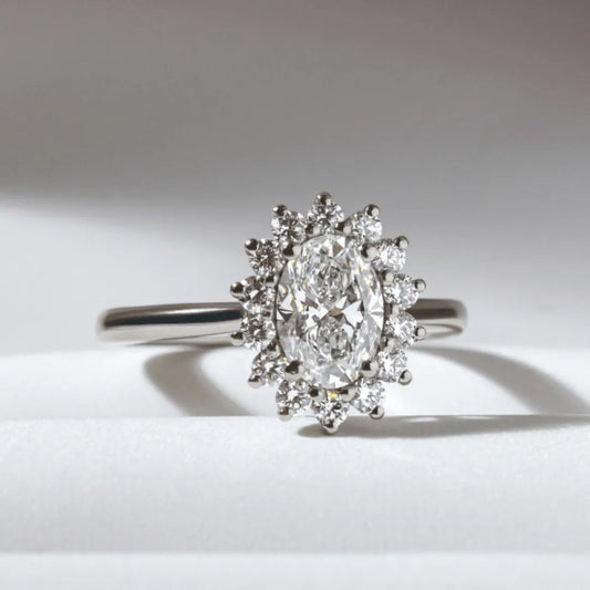 Round Halo, Pave & Split Shank Engagement Ring – 1.93 CT Lab Grown Diamond