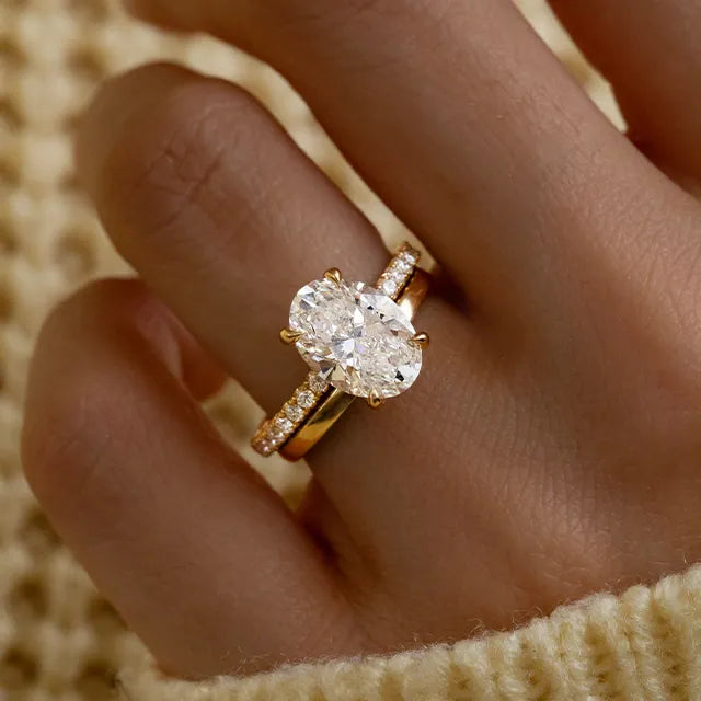 Round Halo, Pave & Split Shank Engagement Ring – 1.93 CT Lab Grown Diamond