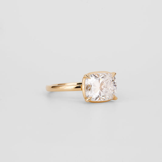 2 CT Emerald Pave Moissanite Engagement Ring