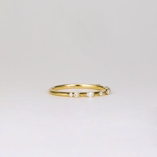 0.35 TCW Round Diamond Curved Pave DEF/VVS Lab Grown Wedding Band