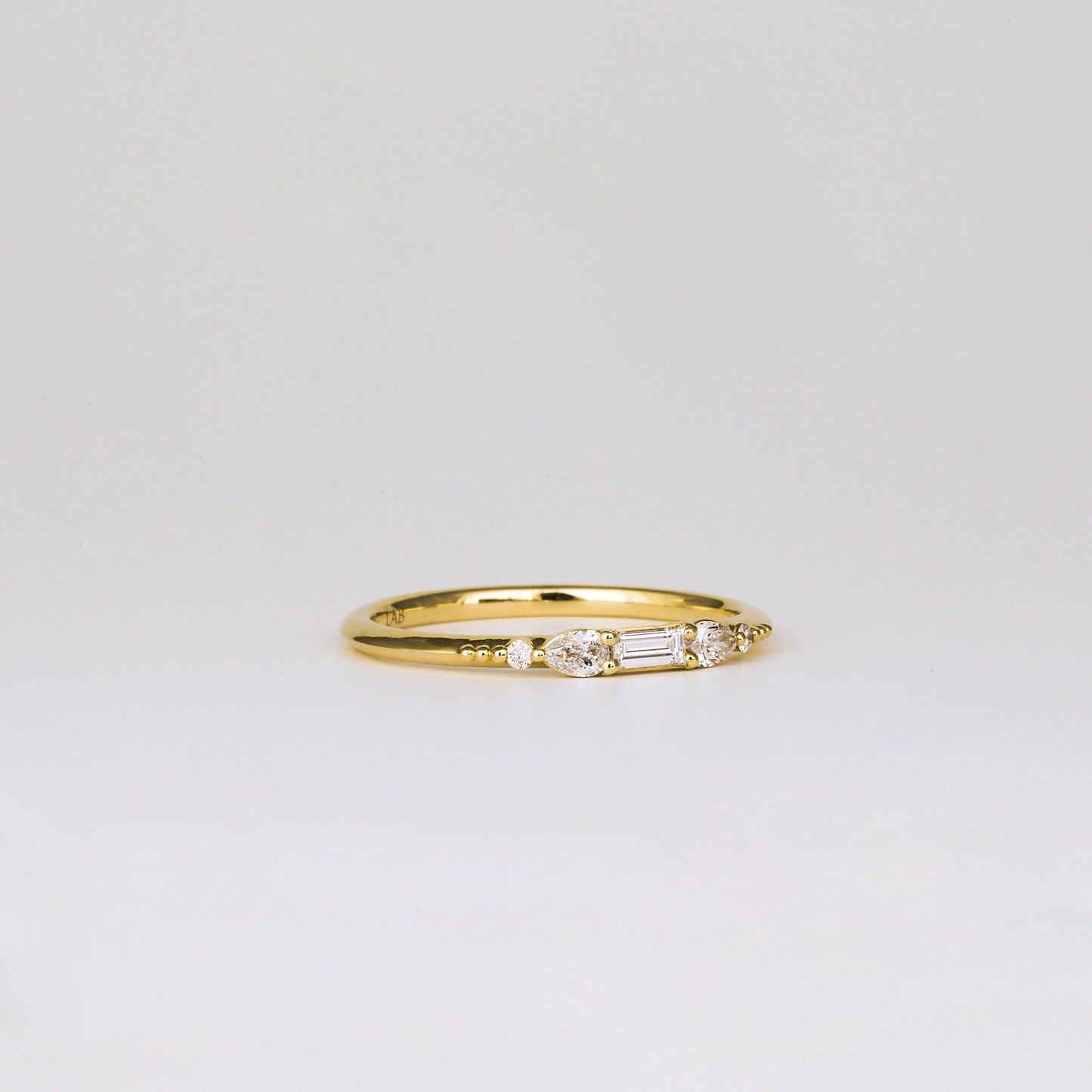 0.35 TCW Round Diamond Curved Pave DEF/VVS Lab Grown Wedding Band