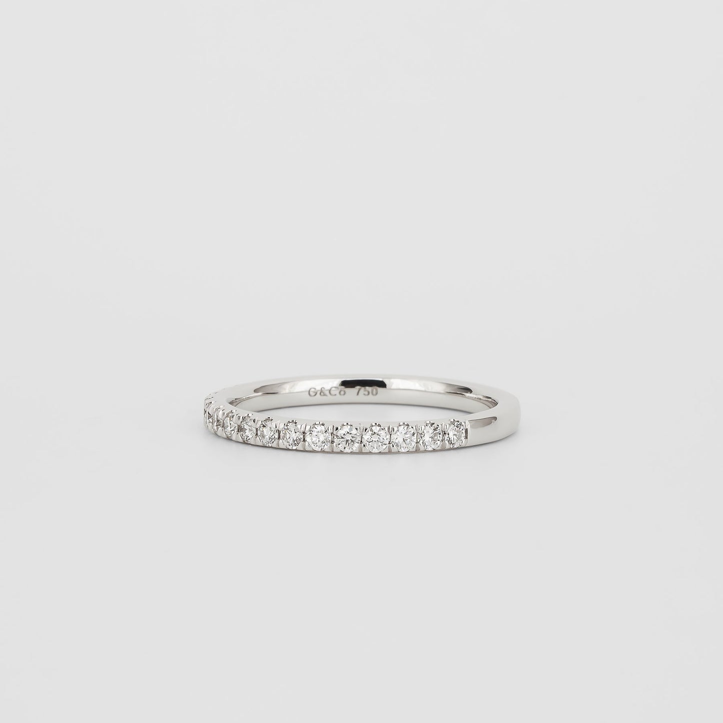0.35 TCW Round Diamond Curved Pave DEF/VVS Lab Grown Wedding Band