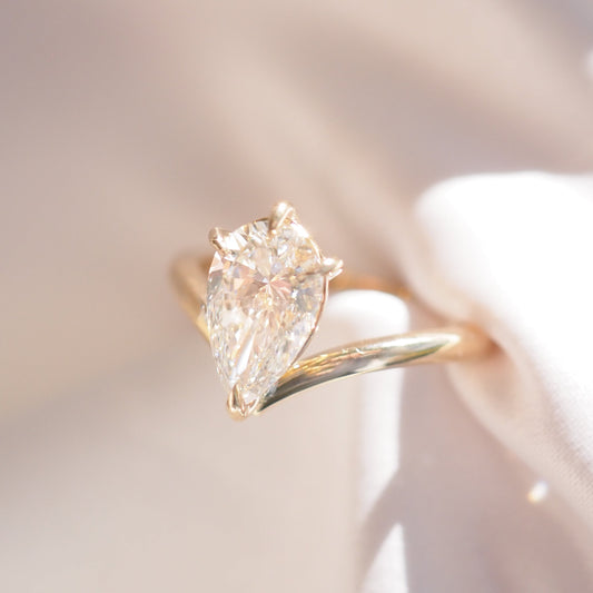 Round Halo, Pave & Split Shank Engagement Ring – 1.93 CT Lab Grown Diamond