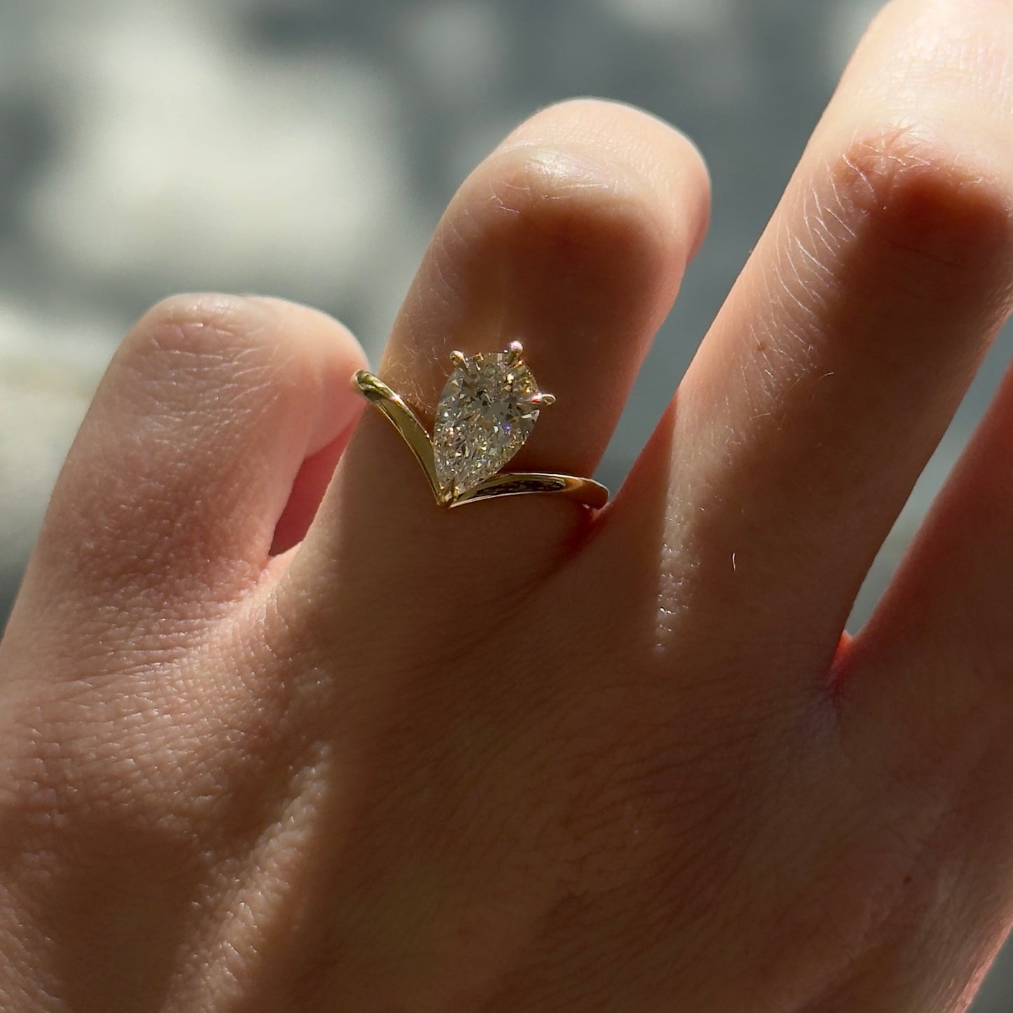 Round Halo, Pave & Split Shank Engagement Ring – 1.93 CT Lab Grown Diamond