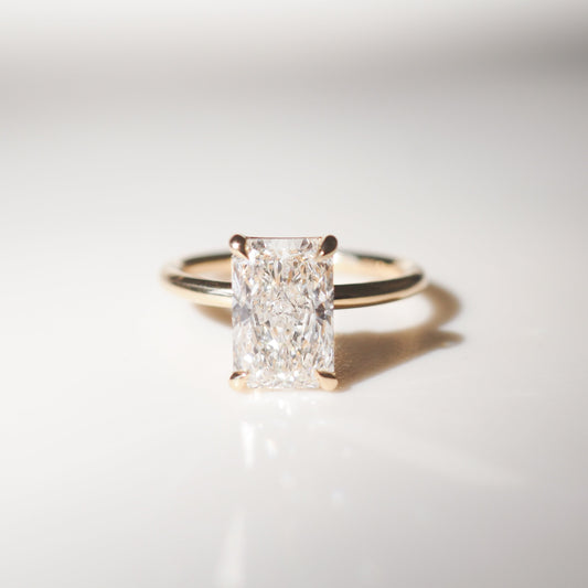 Round Halo, Pave & Split Shank Engagement Ring – 1.93 CT Lab Grown Diamond