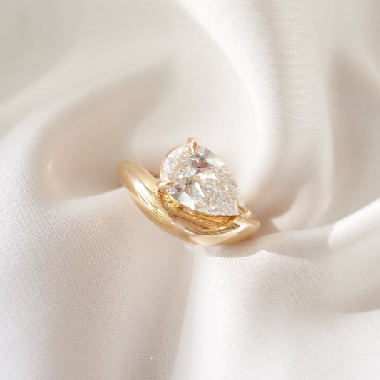 Round Halo, Pave & Split Shank Engagement Ring – 1.93 CT Lab Grown Diamond