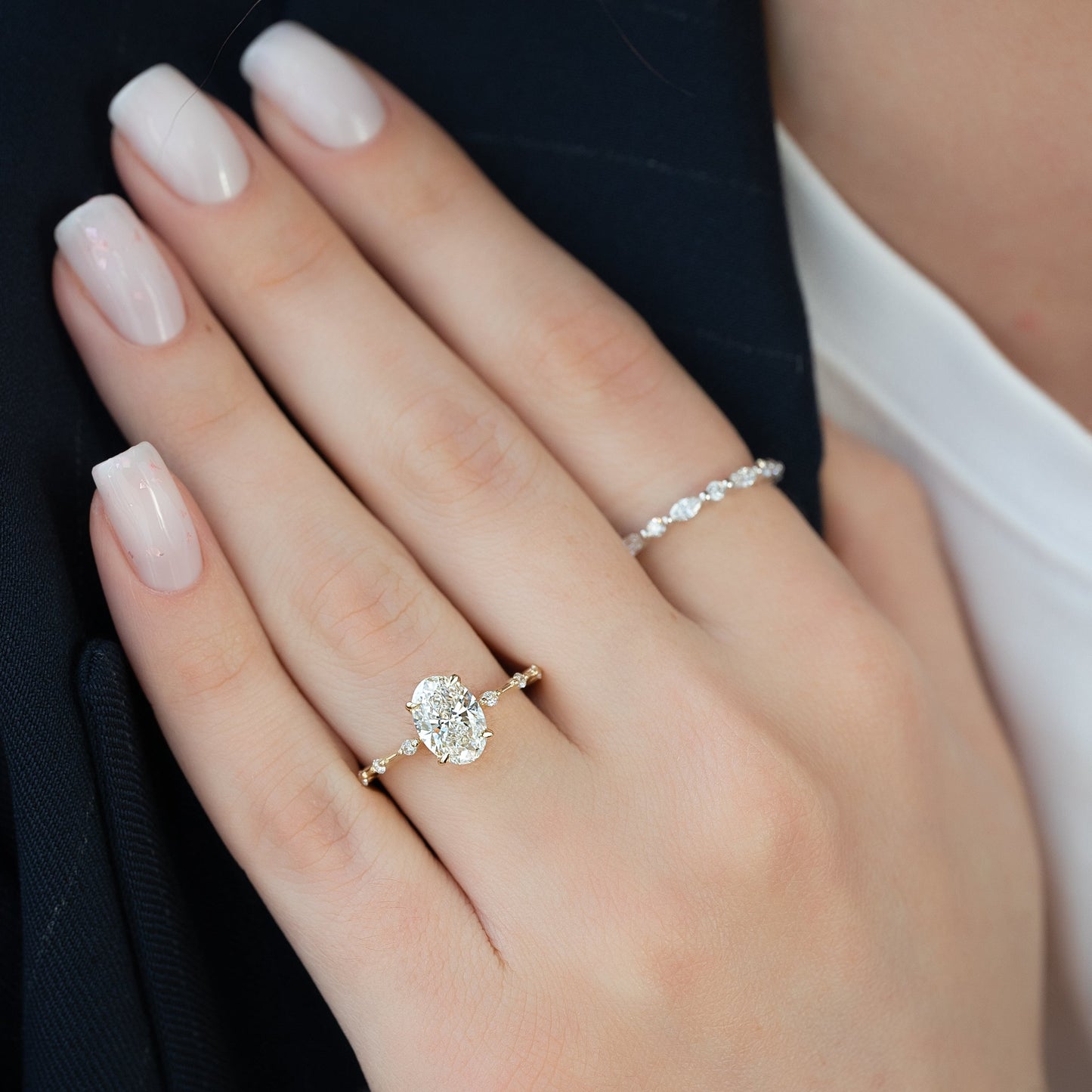 Asscher Three Stones Engagement Ring – 5.75 CT Moissanite Diamond