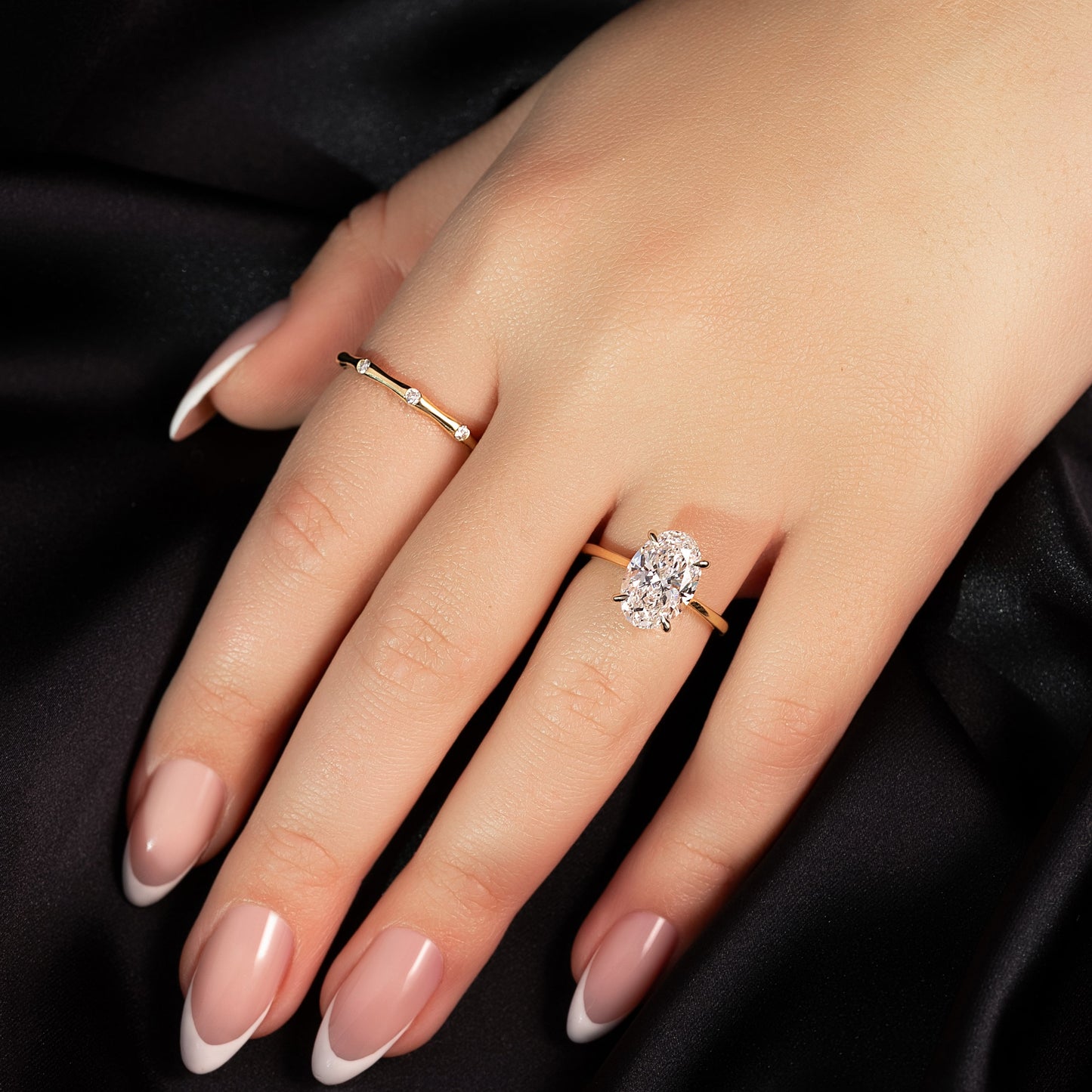 Asscher Three Stones Engagement Ring – 5.75 CT Moissanite Diamond