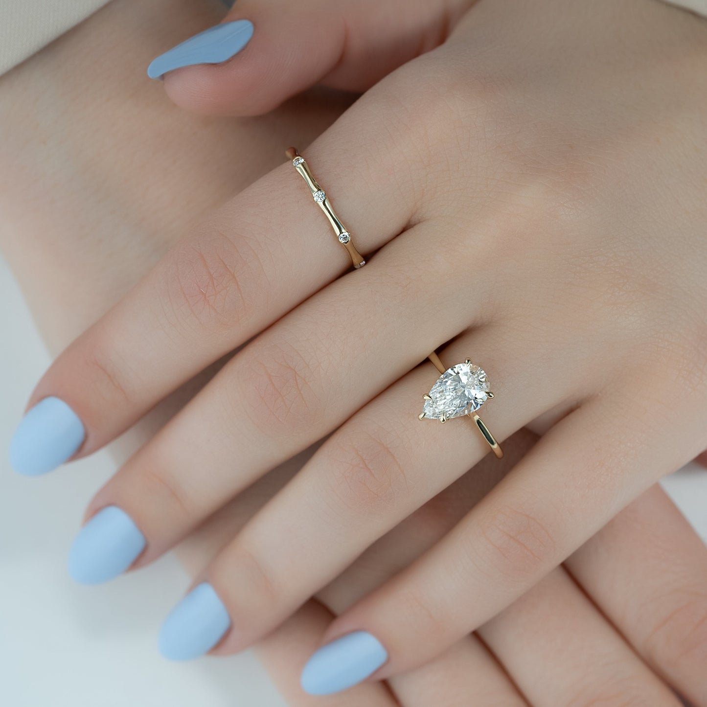 Asscher Three Stones Engagement Ring – 5.75 CT Moissanite Diamond