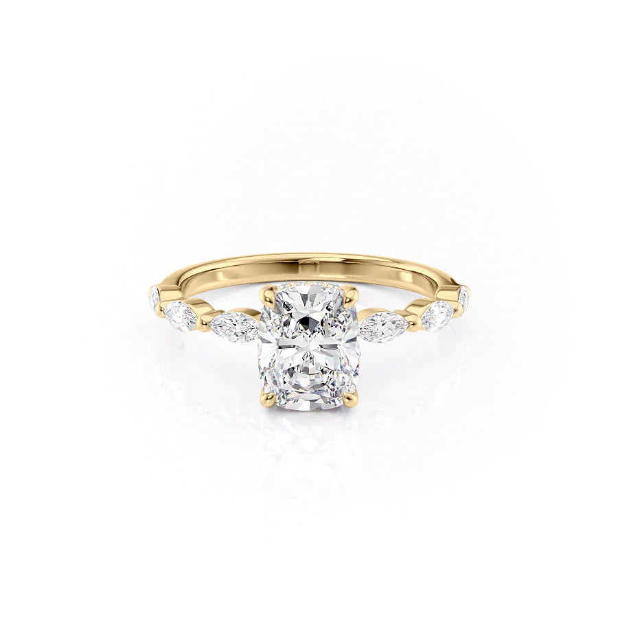 Asscher Three Stones Engagement Ring – 5.75 CT Moissanite Diamond