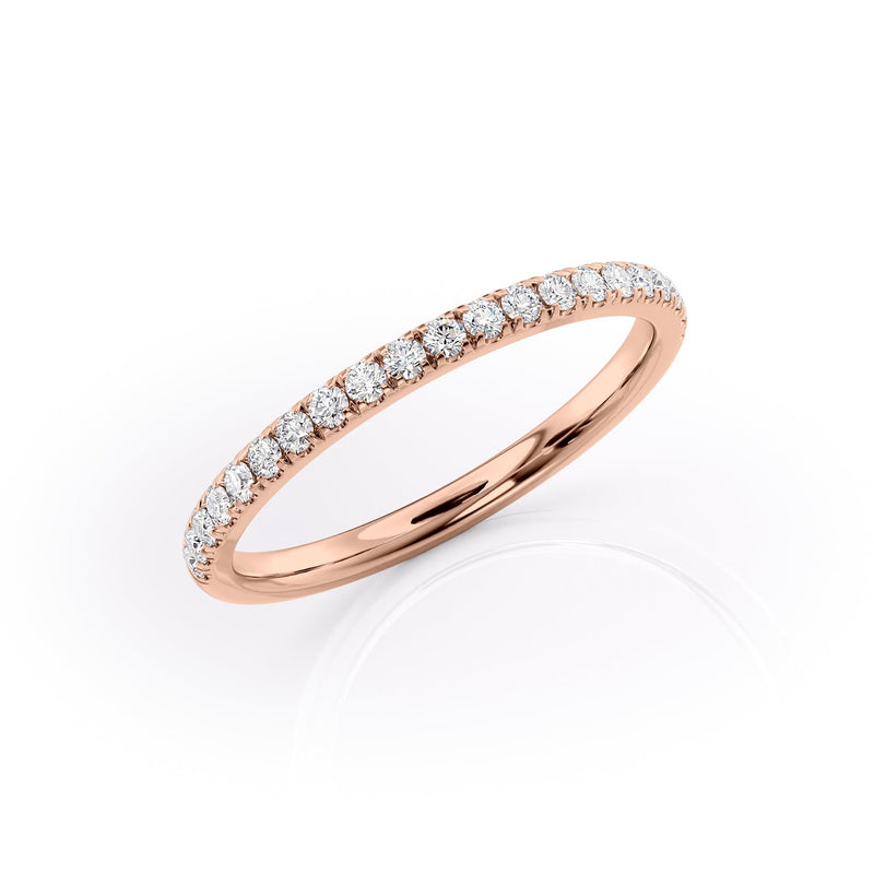 1.29 TCW Oval and Emerald Diamond Half Eternity DEF/VVS Lab Grown Wedding Band