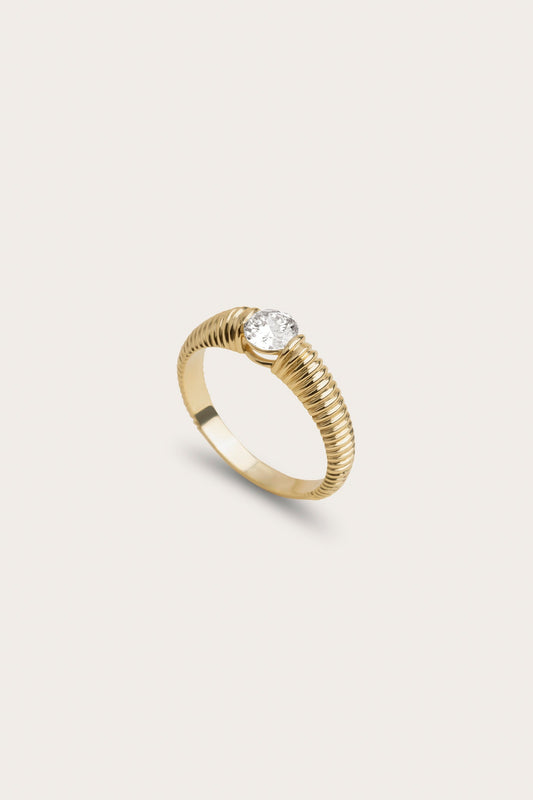 0.2 TCW Round Diamond Curved Pave DEF/VVS Lab Grown Wedding Band