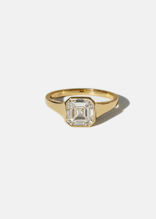 Moval Swirl Semi Pave Engagement Ring – 2.5 CT Lab Grown Diamond