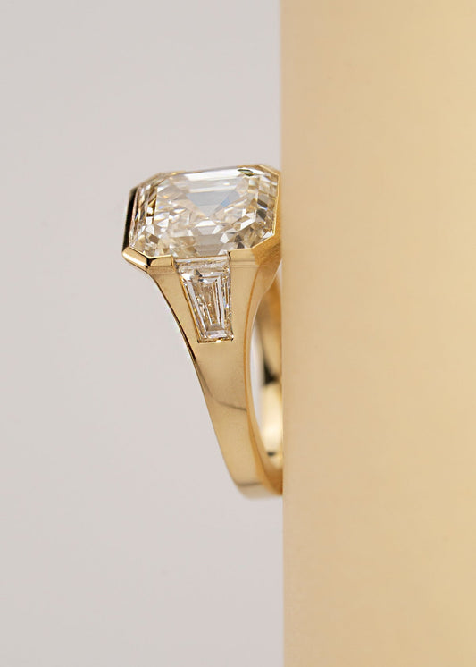 Moval Swirl Semi Pave Engagement Ring – 2.5 CT Lab Grown Diamond