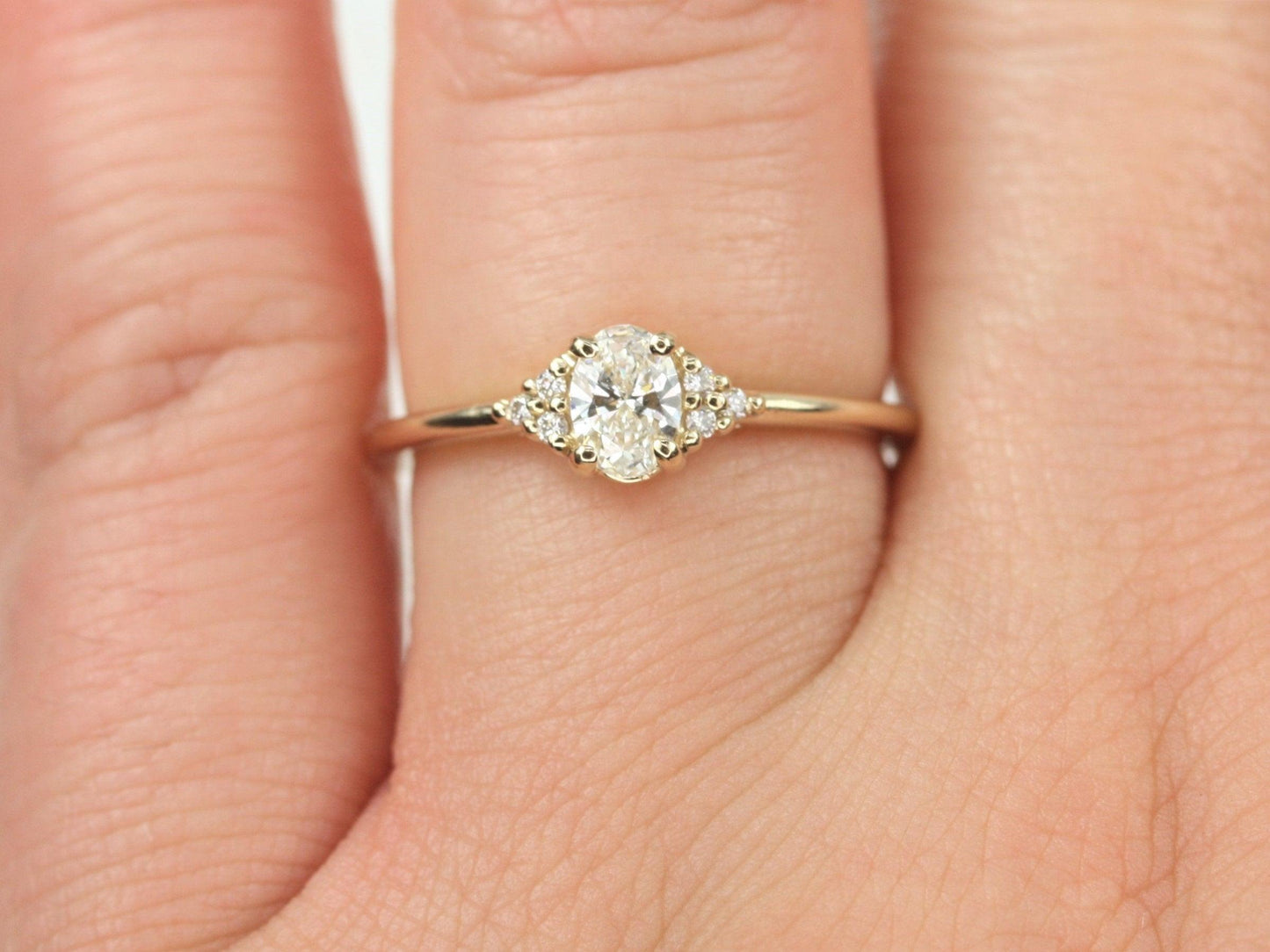 2 CT Emerald Pave Moissanite Engagement Ring