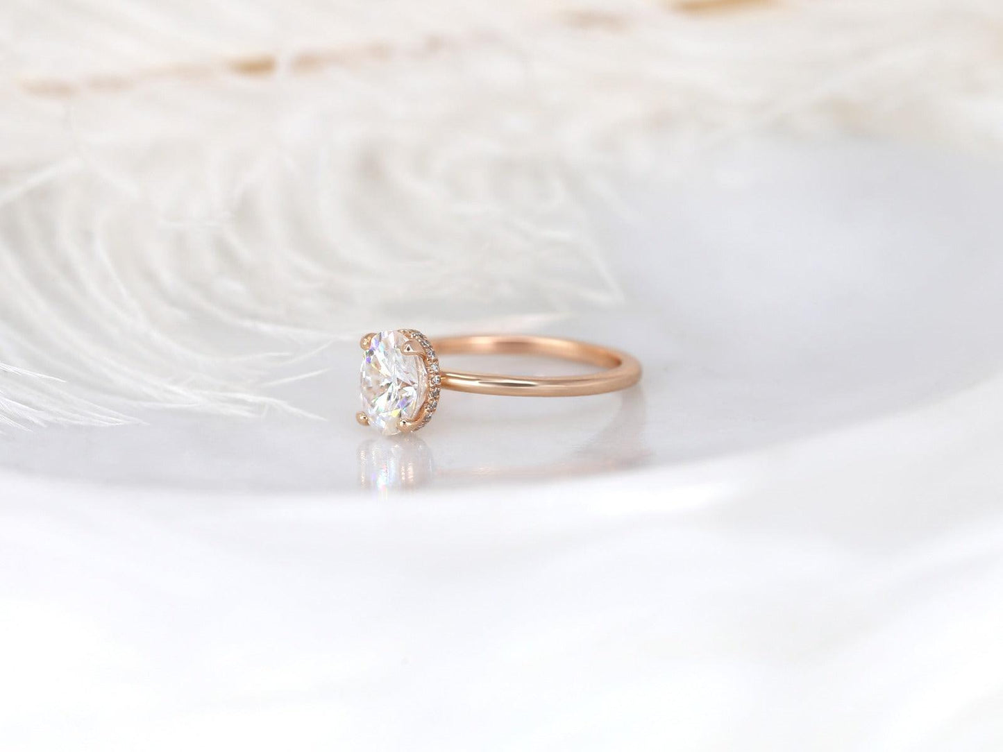 2 CT Emerald Pave Moissanite Engagement Ring