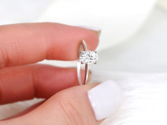 2 CT Emerald Pave Moissanite Engagement Ring