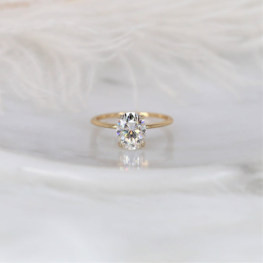 2 CT Emerald Pave Moissanite Engagement Ring