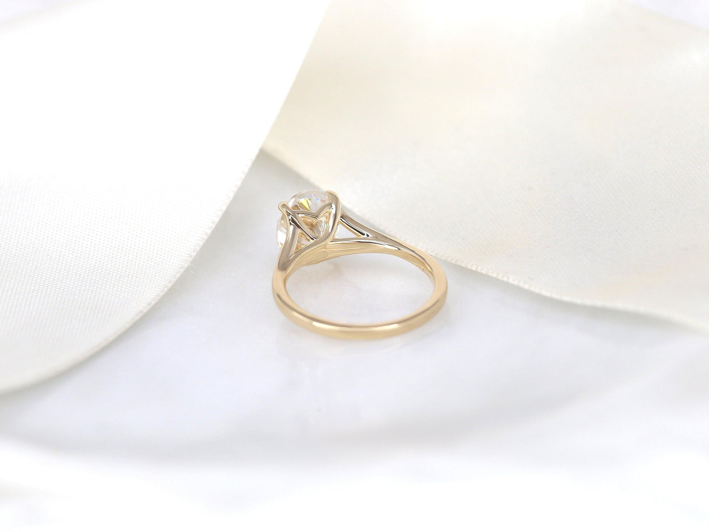 2 CT Emerald Pave Moissanite Engagement Ring