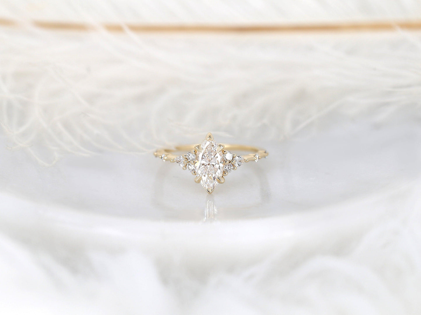 2 CT Emerald Pave Moissanite Engagement Ring
