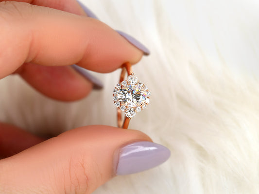 2 CT Emerald Pave Moissanite Engagement Ring