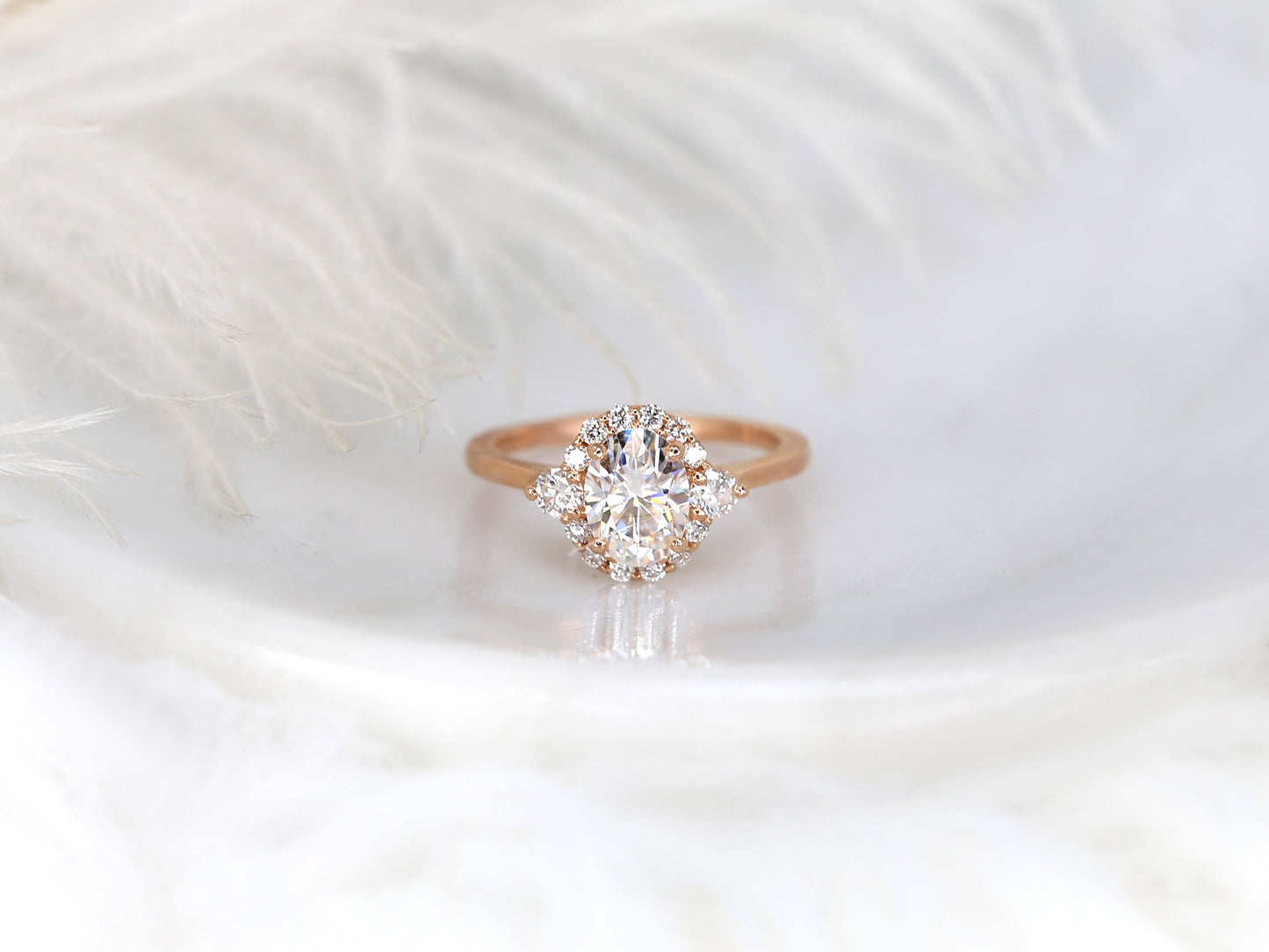 2 CT Emerald Pave Moissanite Engagement Ring