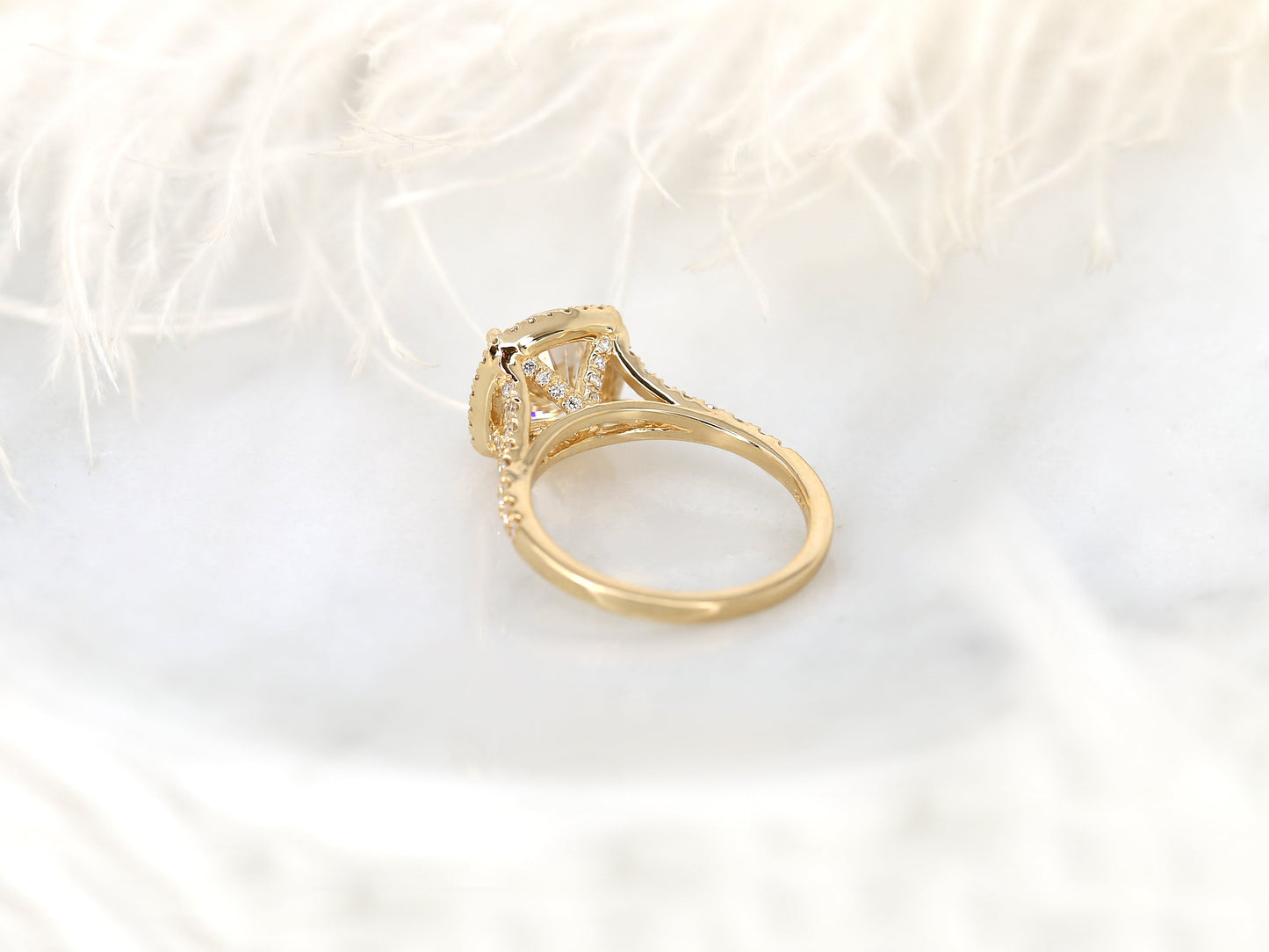 2 CT Emerald Pave Moissanite Engagement Ring