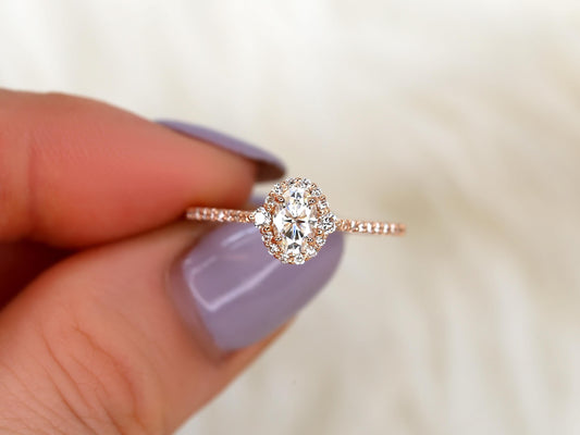 2 CT Emerald Pave Moissanite Engagement Ring