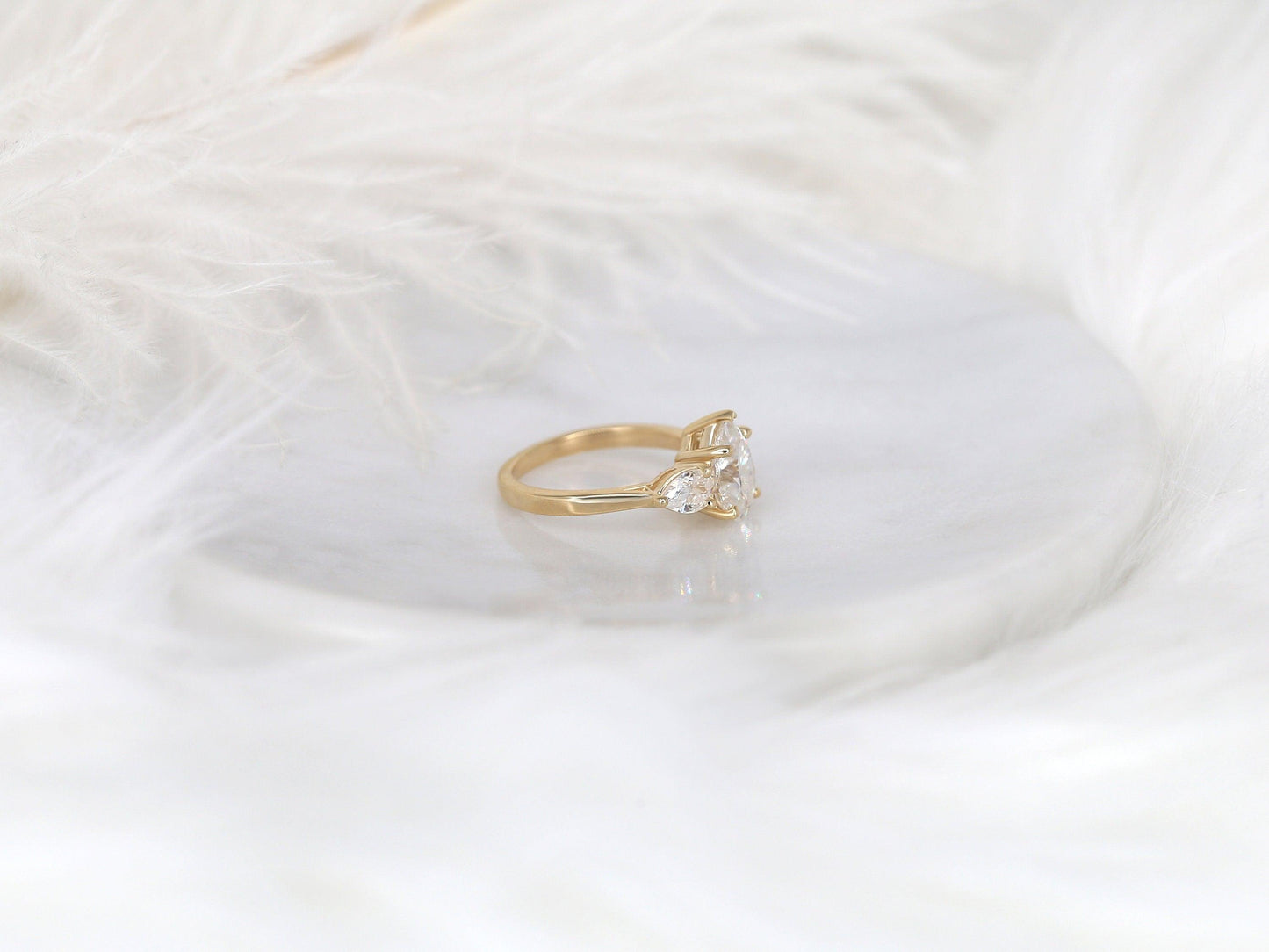 2 CT Emerald Pave Moissanite Engagement Ring