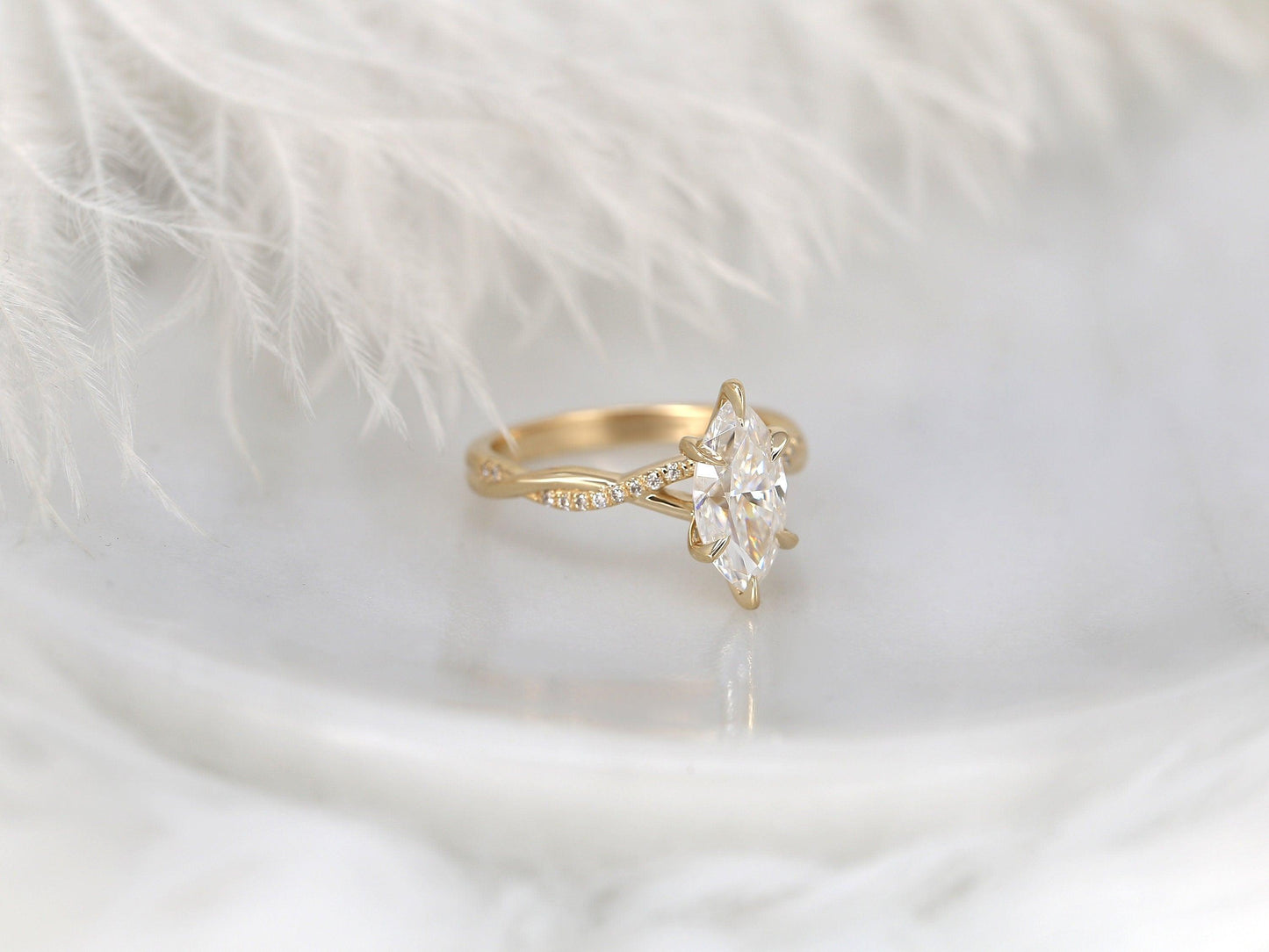 2 CT Emerald Pave Moissanite Engagement Ring