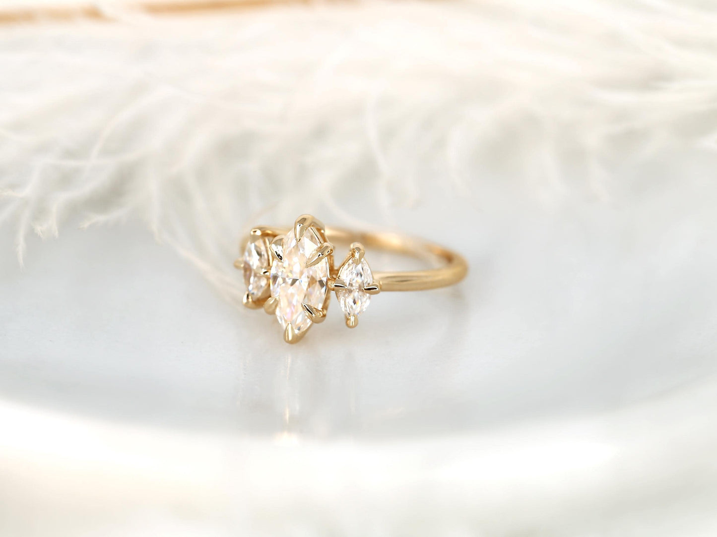 2 CT Emerald Pave Moissanite Engagement Ring