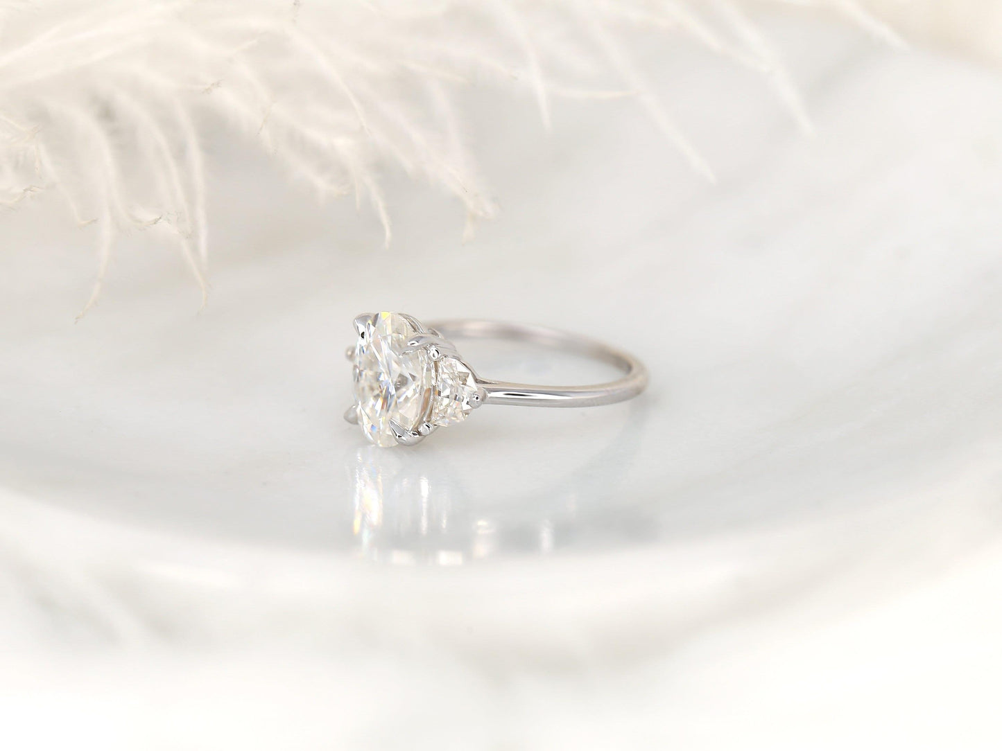 2 CT Emerald Pave Moissanite Engagement Ring