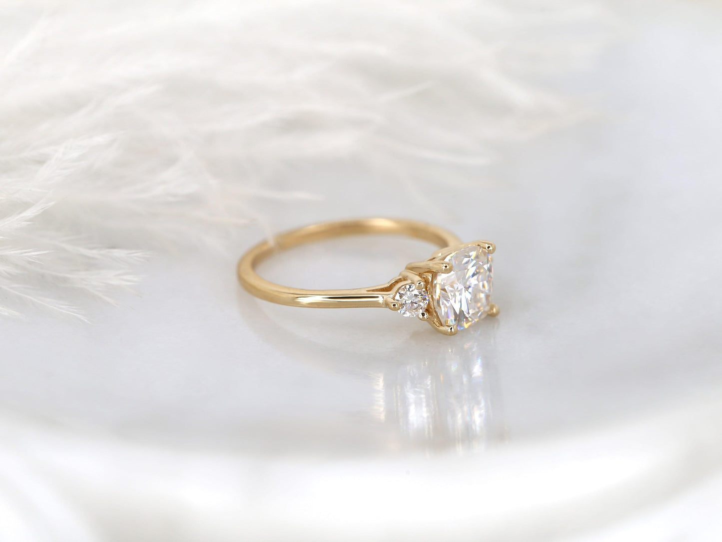 2 CT Emerald Pave Moissanite Engagement Ring