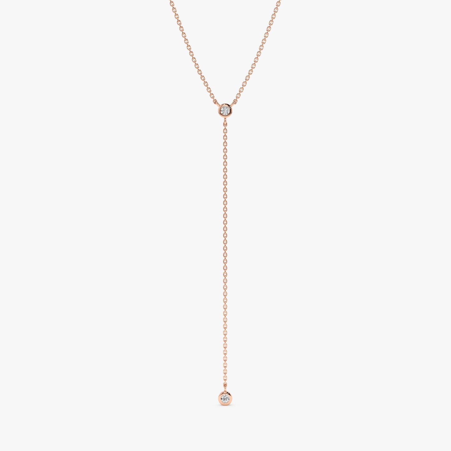 1.0 CT Round Bezel Solitaire Lab Grown Diamond Necklace