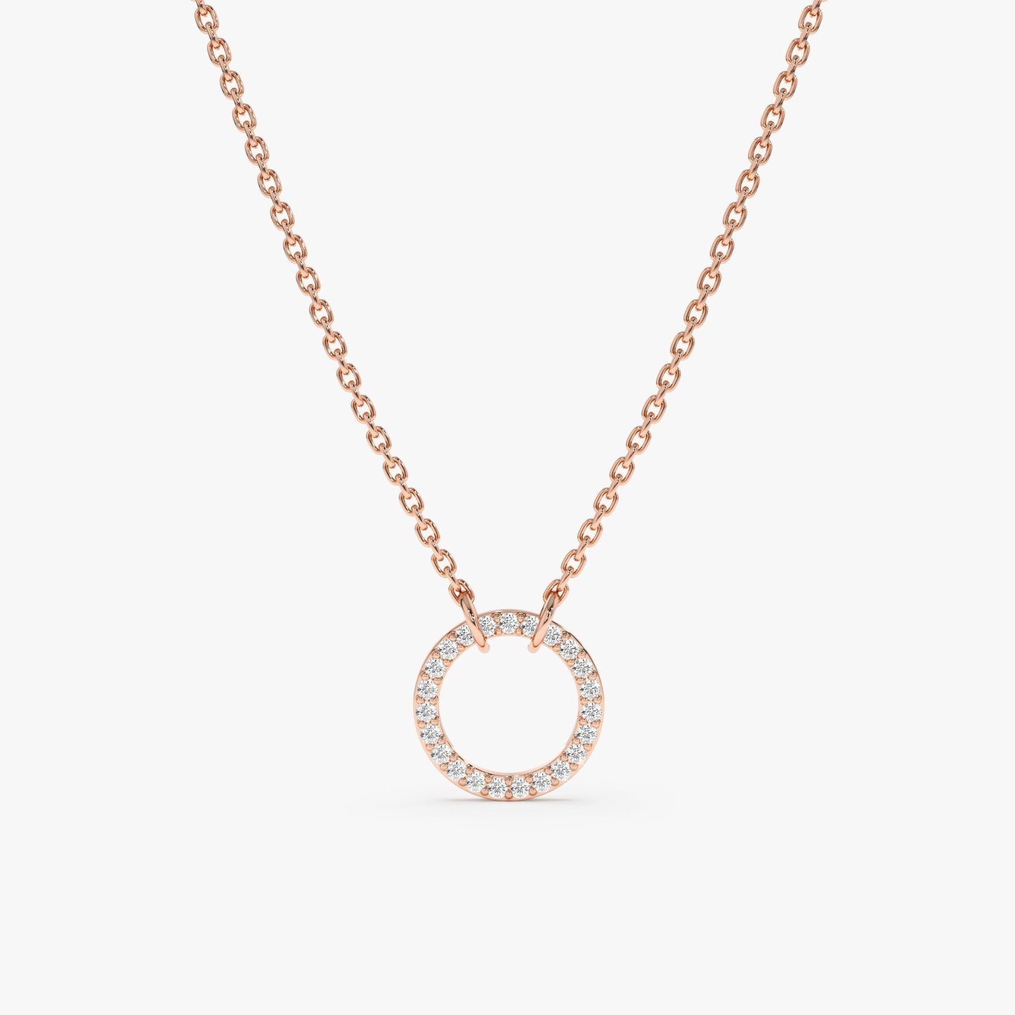 1.0 CT Round Bezel Solitaire Lab Grown Diamond Necklace