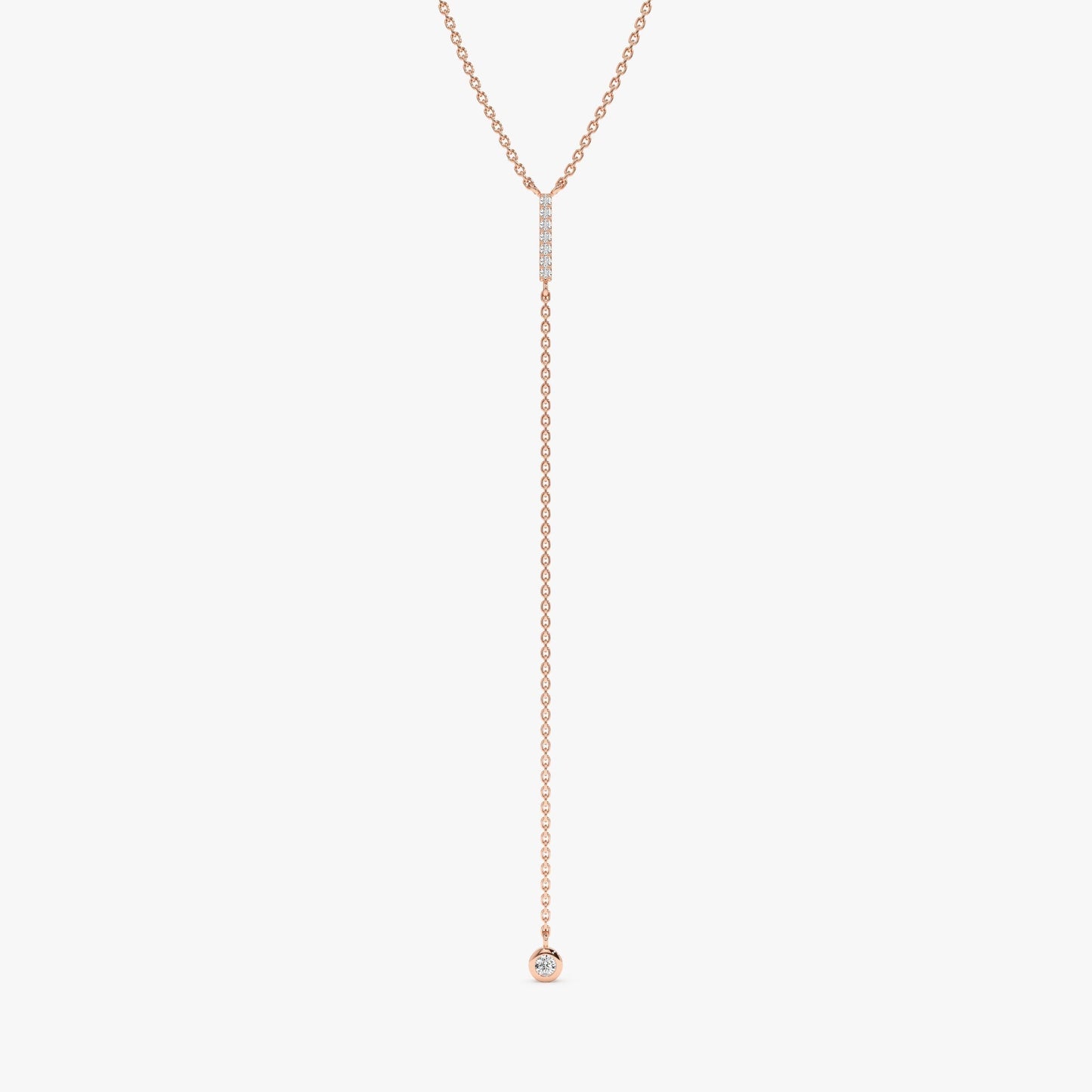 1.0 CT Round Bezel Solitaire Lab Grown Diamond Necklace