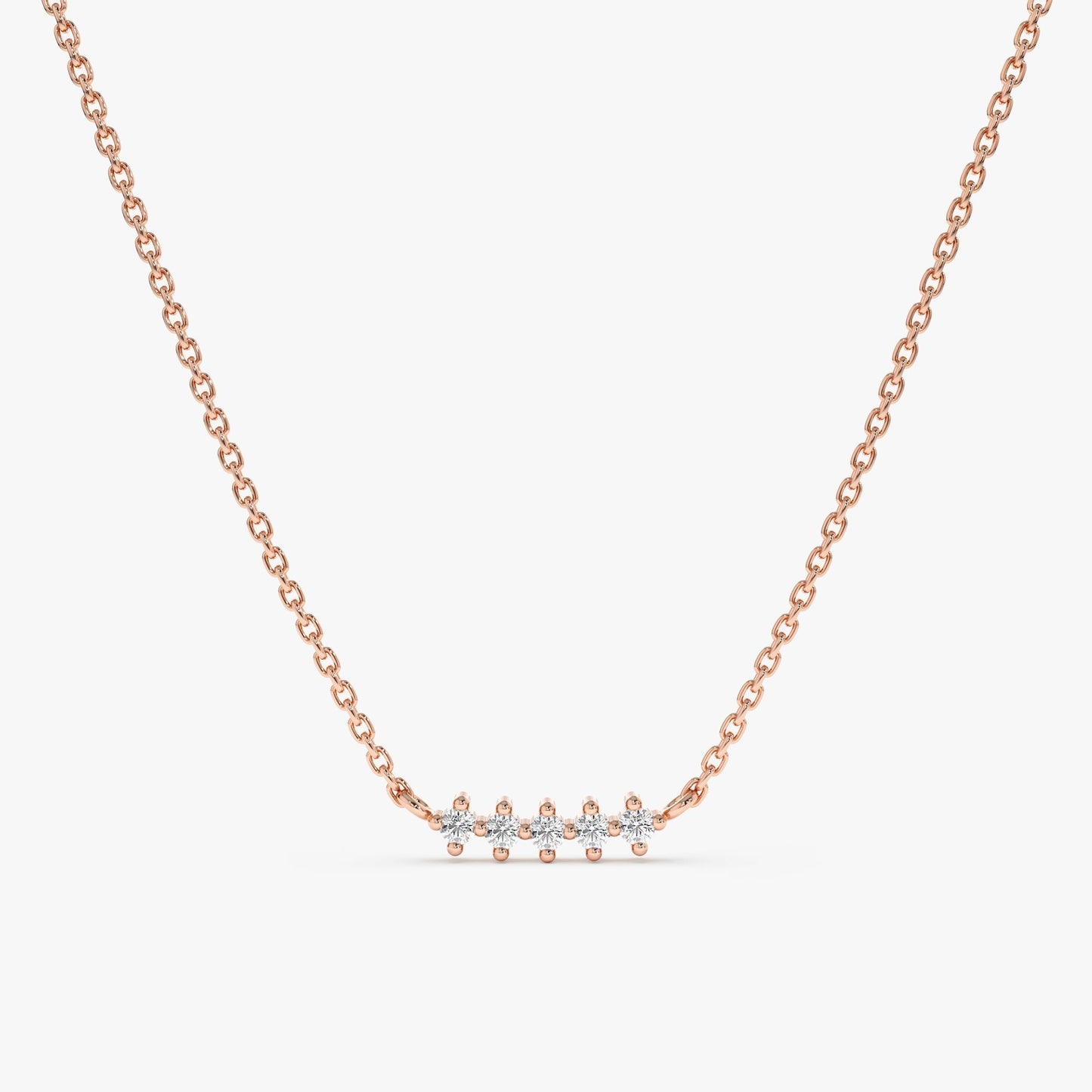 1.0 CT Round Bezel Solitaire Lab Grown Diamond Necklace