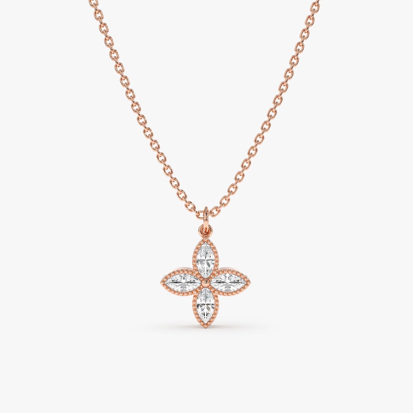 1.0 CT Round Bezel Solitaire Lab Grown Diamond Necklace