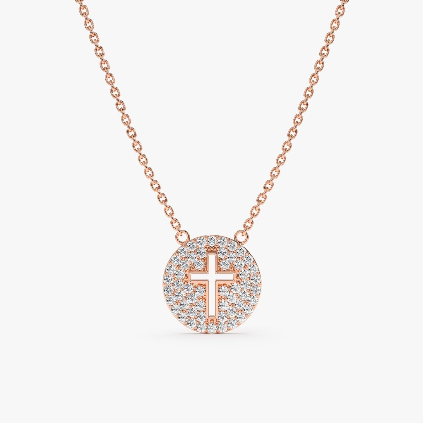 1.0 CT Round Bezel Solitaire Lab Grown Diamond Necklace