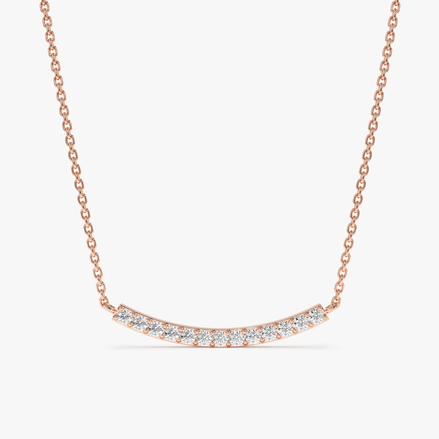 1.0 CT Round Bezel Solitaire Lab Grown Diamond Necklace