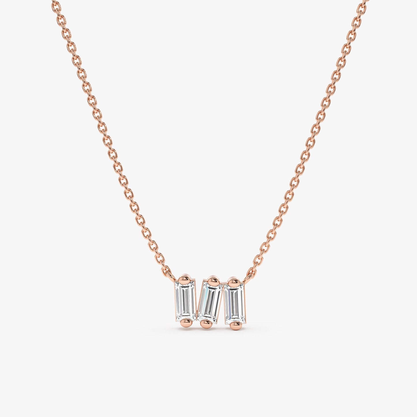 1.0 CT Round Bezel Solitaire Lab Grown Diamond Necklace