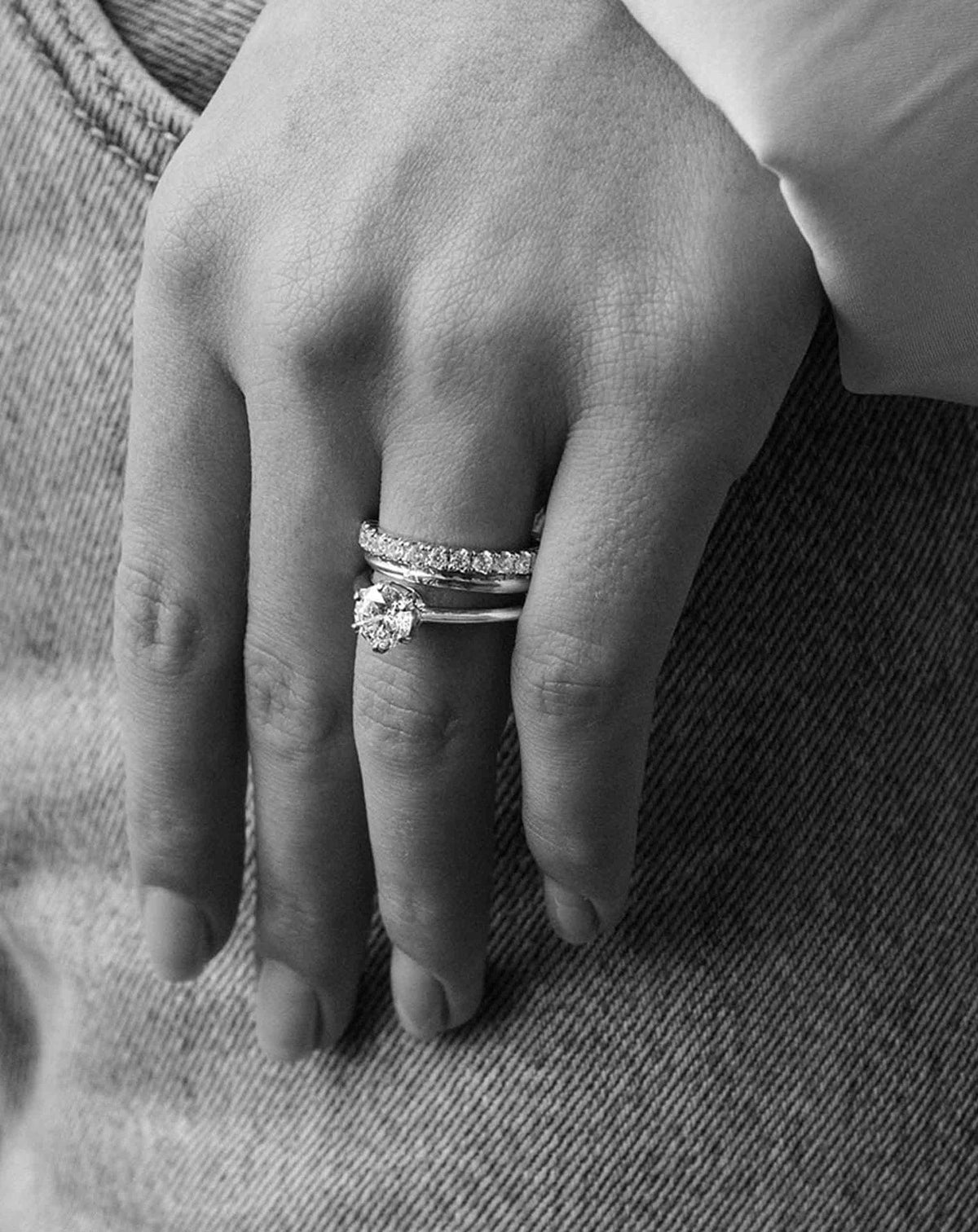 Emerald Pave Engagement Ring – 1 CT Lab Grown Diamond