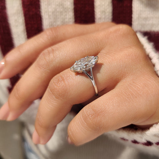 Cushion Hidden Halo Lab Grown Diamond Engagement Ring