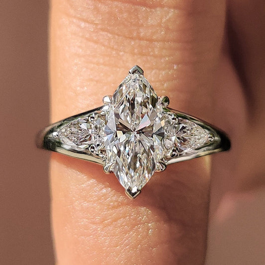 Cushion Hidden Halo Lab Grown Diamond Engagement Ring