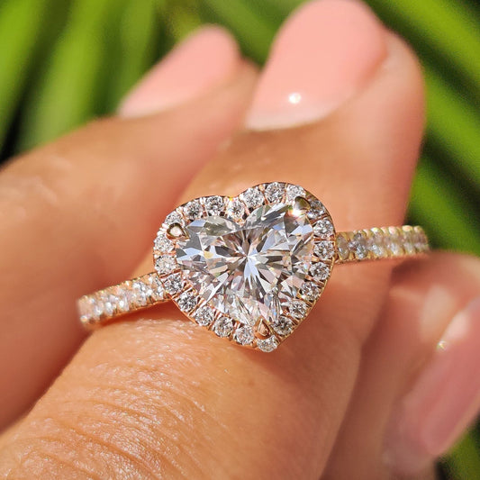 Cushion Hidden Halo Lab Grown Diamond Engagement Ring