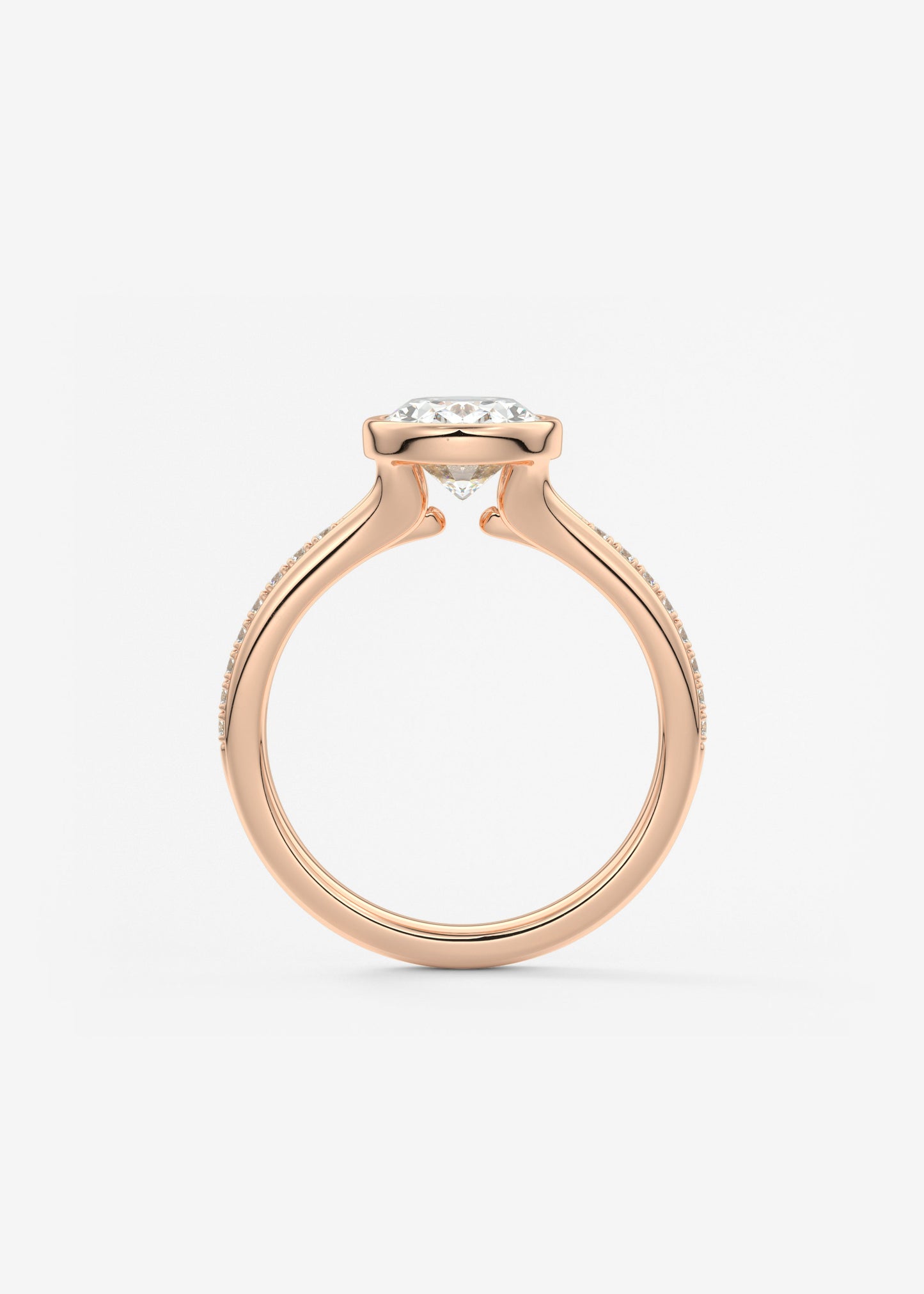 Oval Solitaire With Raised Basket Gallery Lab Grown Diamond Engagement Ring