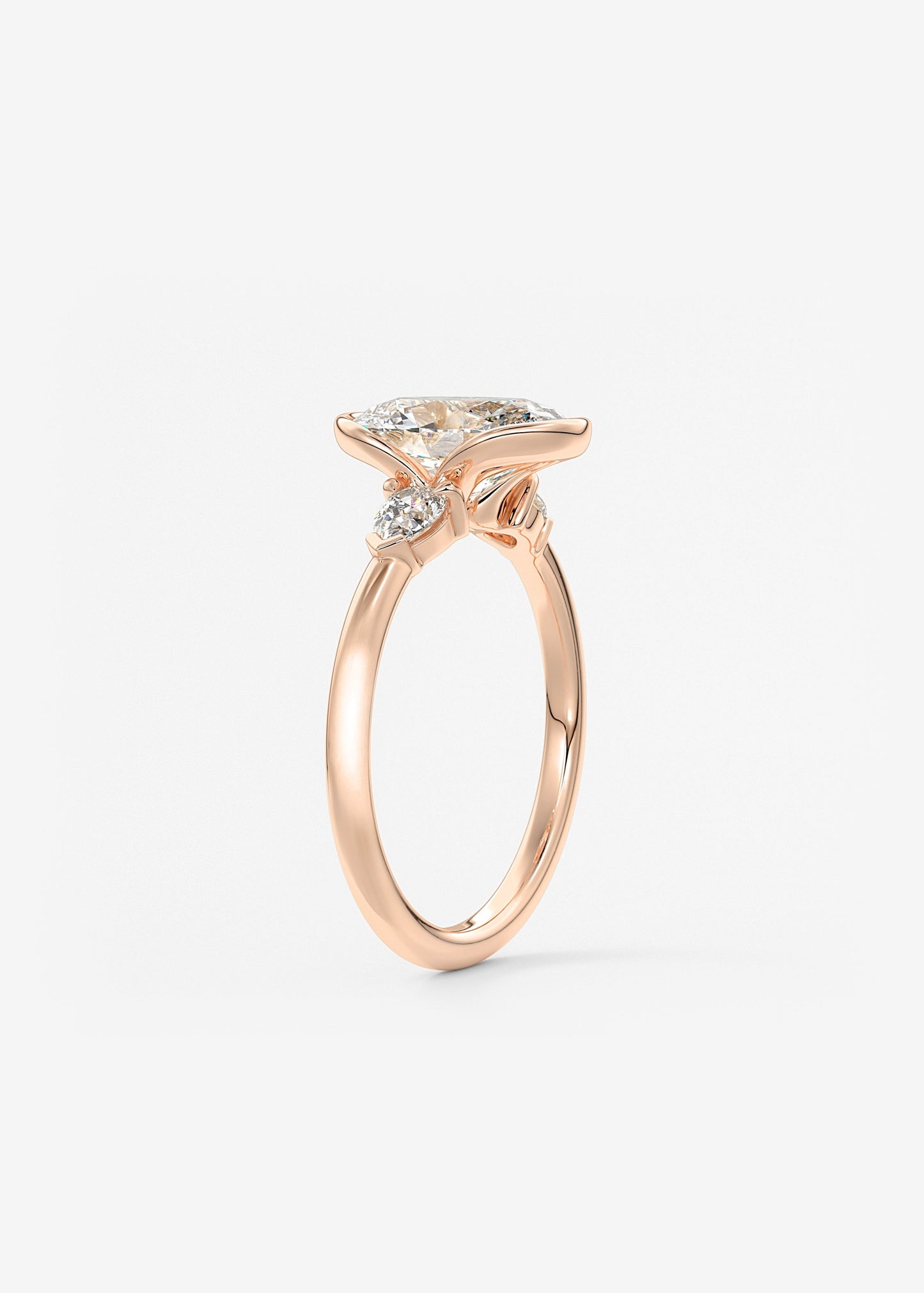 Oval Solitaire With Raised Basket Gallery Lab Grown Diamond Engagement Ring