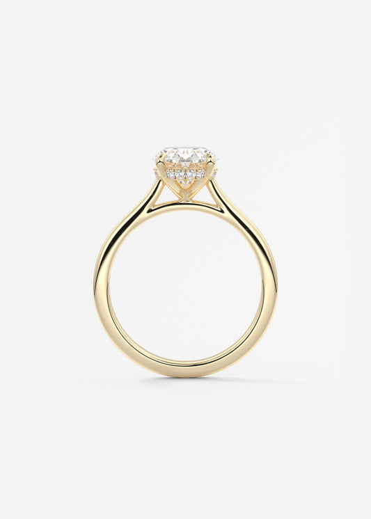 Oval Solitaire With Raised Basket Gallery Lab Grown Diamond Engagement Ring