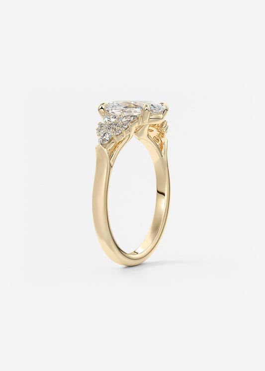 Oval Solitaire With Raised Basket Gallery Lab Grown Diamond Engagement Ring