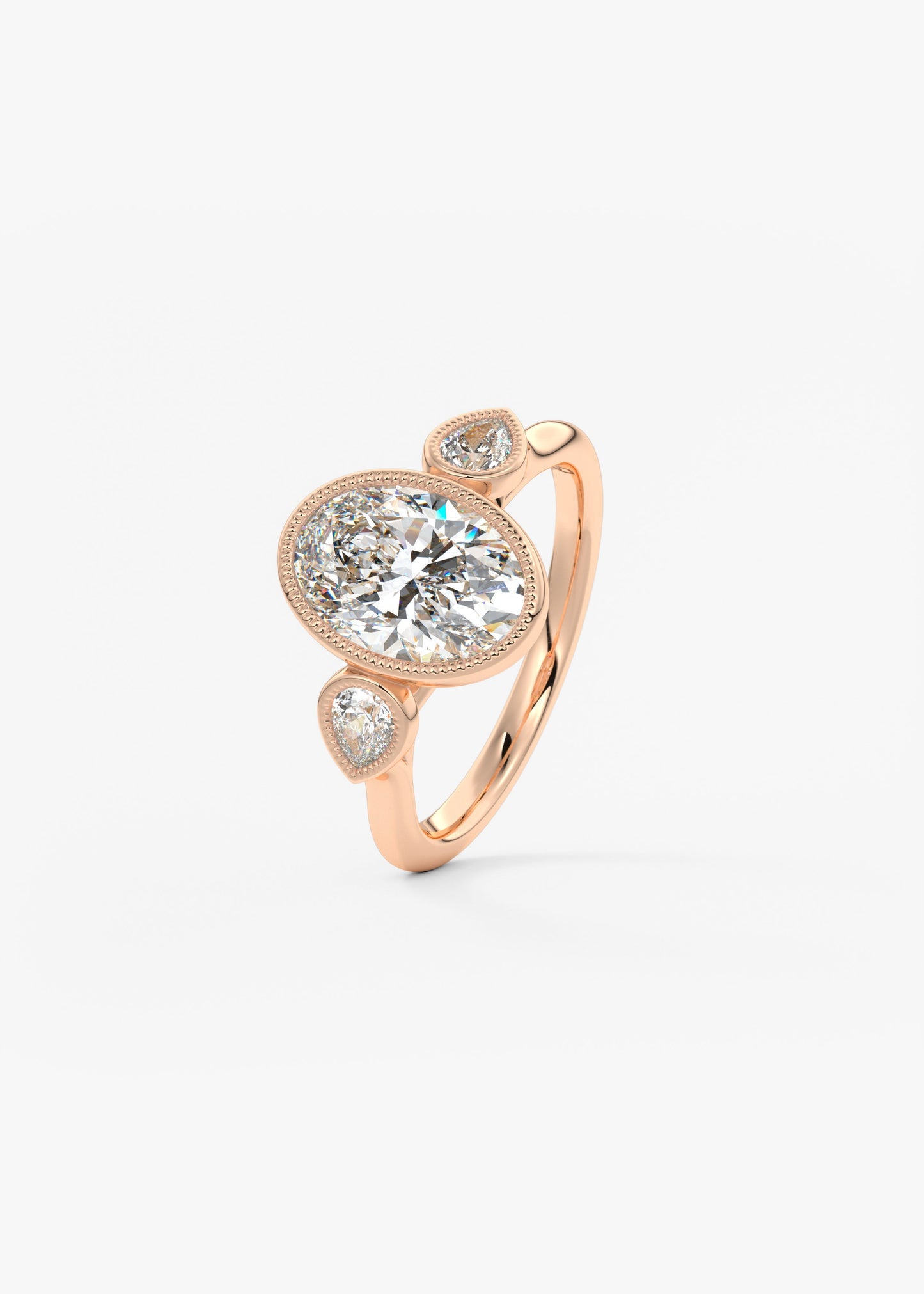 Oval Solitaire With Raised Basket Gallery Lab Grown Diamond Engagement Ring